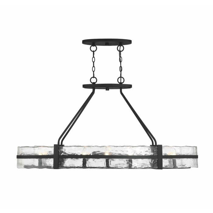 Savoy House Hudson 10 Light Oval Chandelier in Matte Black