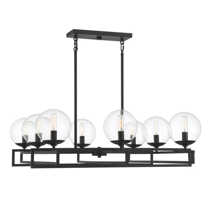 Savoy House Crosby 8 Light Chandelier in Matte Black