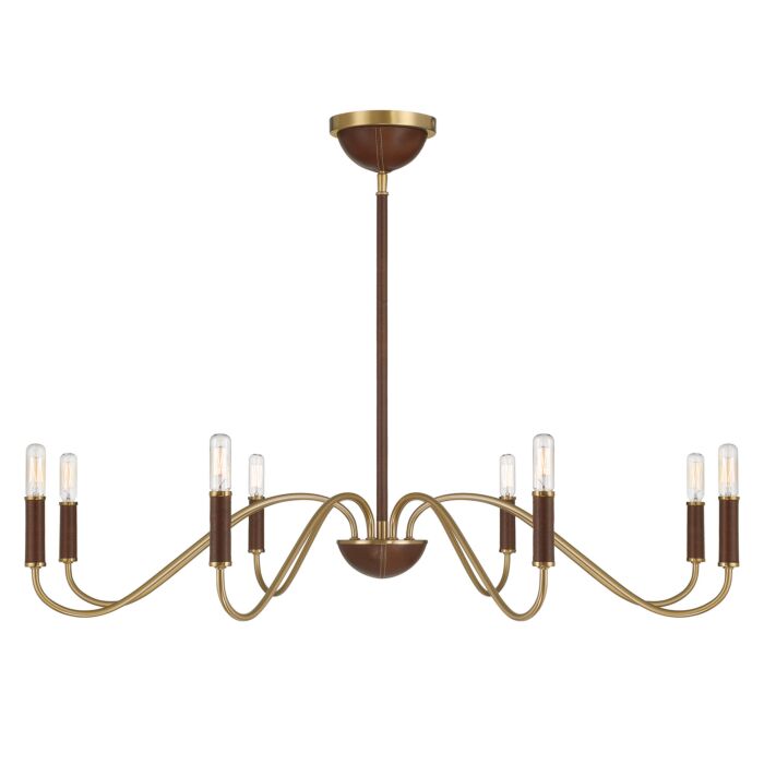 Abeline 8-Light Chandelier in Warm Brass