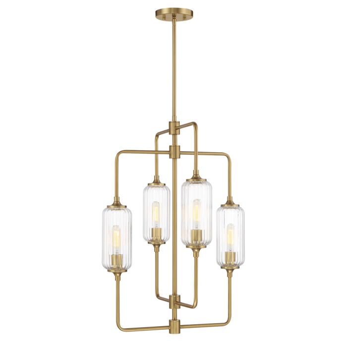 Holton 4-Light Chandelier in Warm Brass