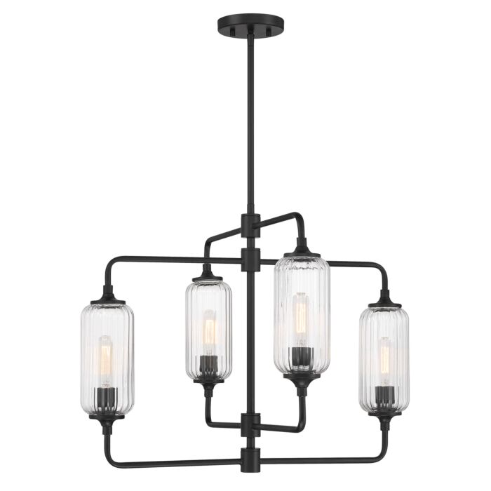 Holton 4-Light Chandelier in Matte Black