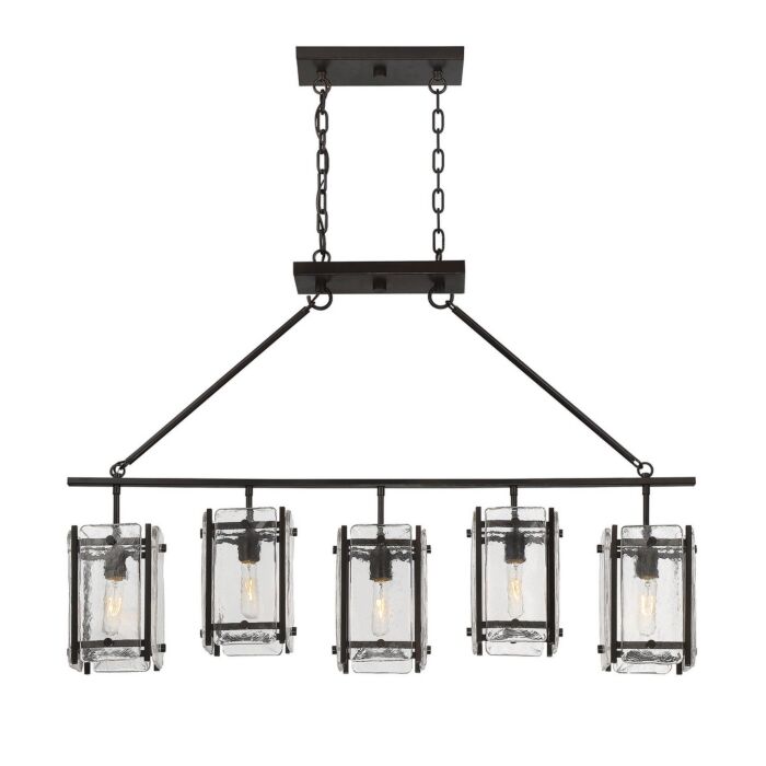 Savoy House Glenwood by Brian Thomas 5 Light Linear Chandelier in English Bronze