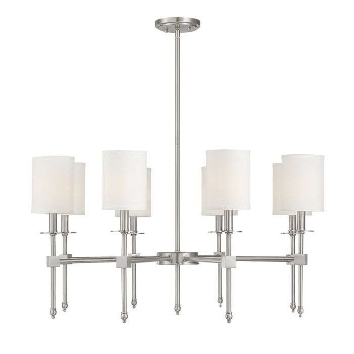 Savoy House Chatham 8 Light Chandelier in Satin Nickel