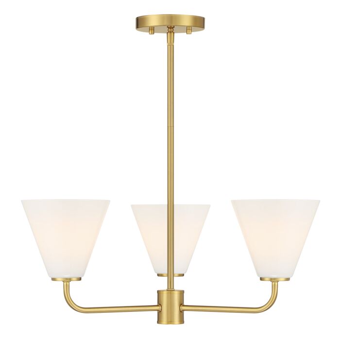 Blair 3-Light Chandelier in Warm Brass
