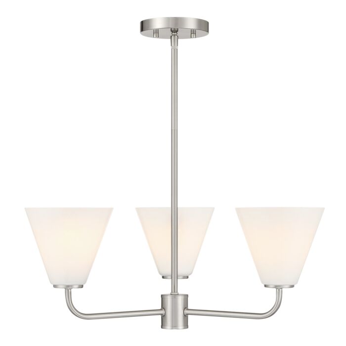 Blair 3-Light Chandelier in Satin Nickel