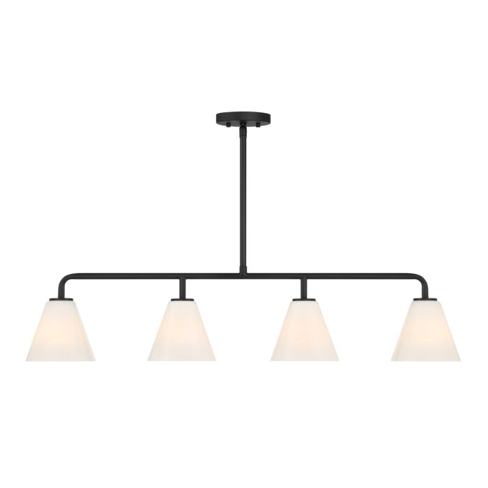 Blair 4-Light Linear Chandelier in Matte Black