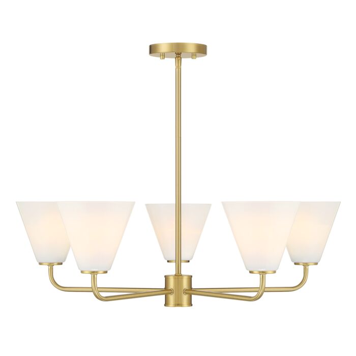 Blair 5-Light Chandelier in Warm Brass