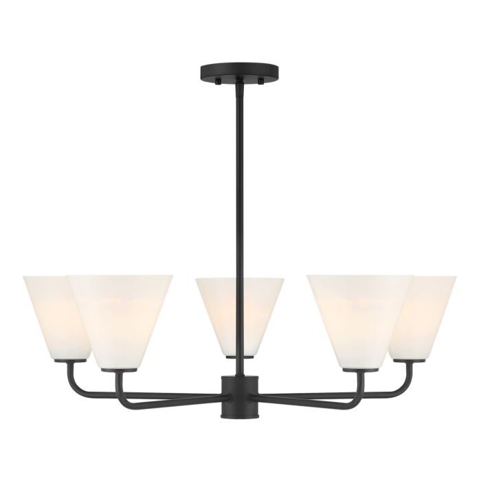 Blair 5-Light Chandelier in Matte Black