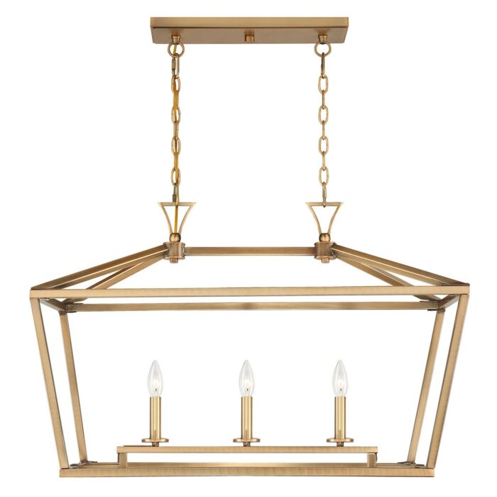 Three Light Linear Chandelier by Savoy House