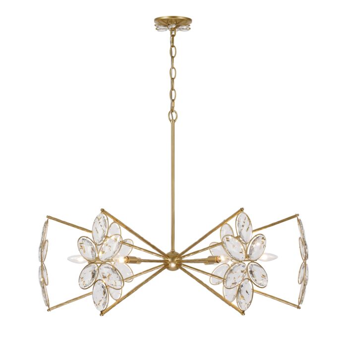 Marbella 6-Light Chandelier in Gold Shimmer by Breegan Jane