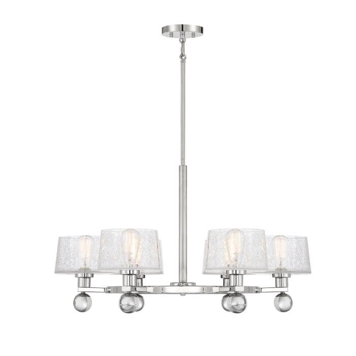Savoy House Hanover 6 Light Chandelier in Polished Nickel
