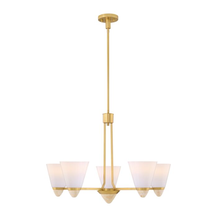 Kohlman 5-Light Chandelier in Warm Brass