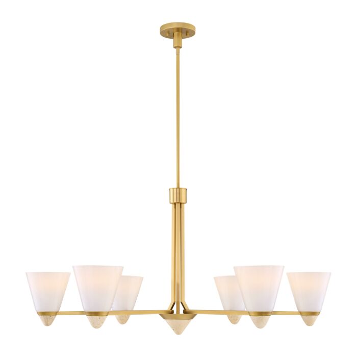 Kohlman 6-Light Chandelier in Warm Brass