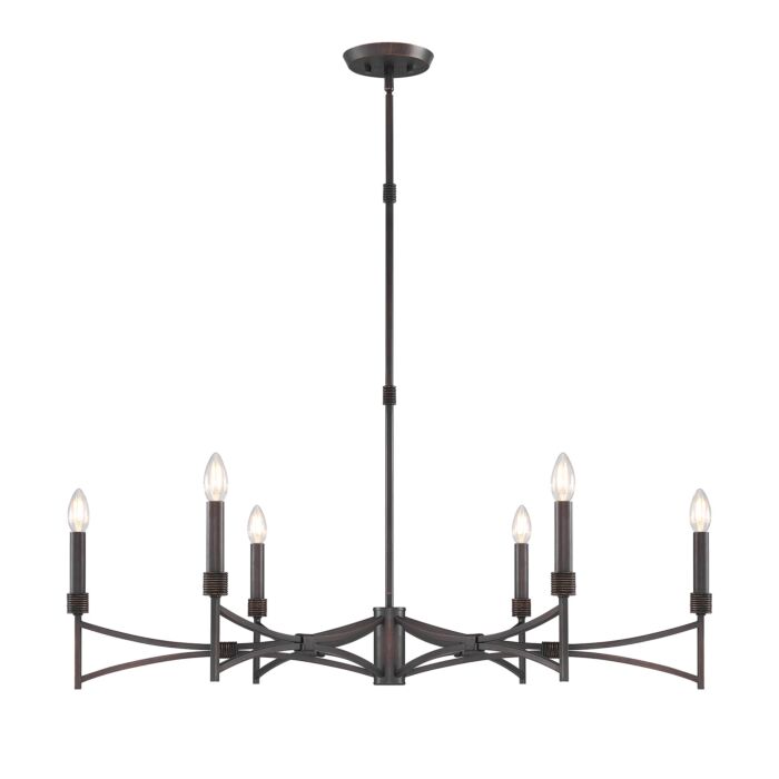 Gardner 6-Light Chandelier in Champagne Mist