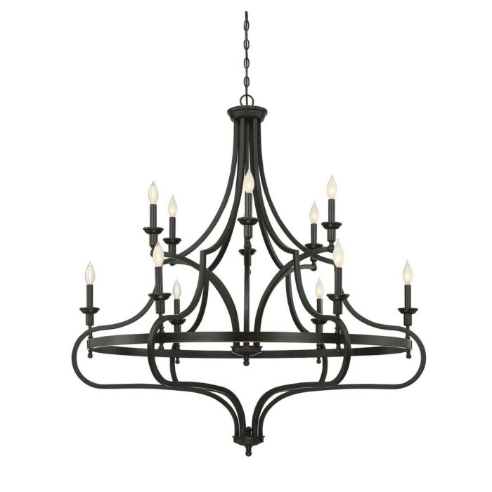 Savoy House Shields 12 Light Chandelier in English Bronze