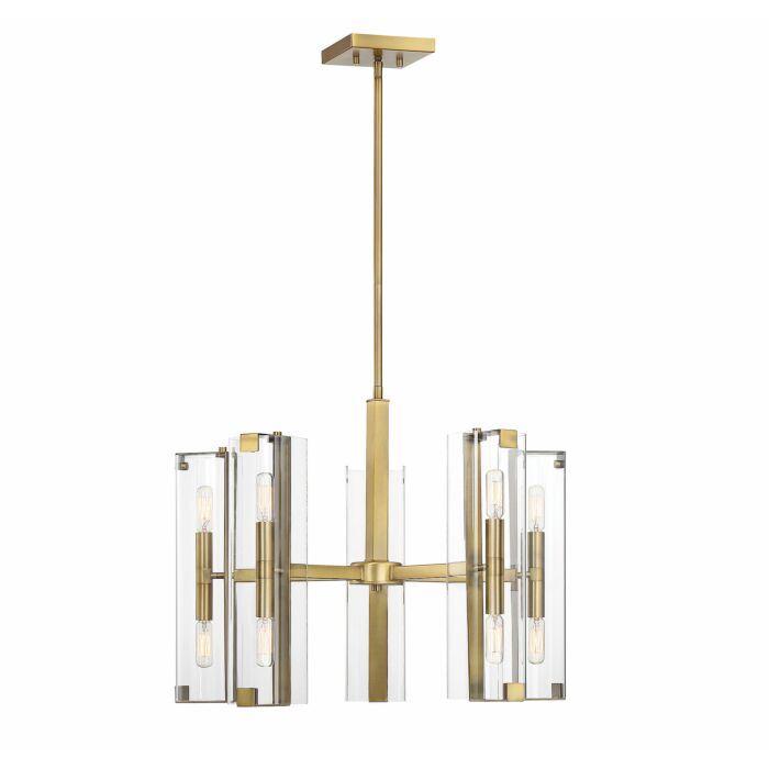 Savoy House Winfield 10 Light Chandelier in Warm Brass