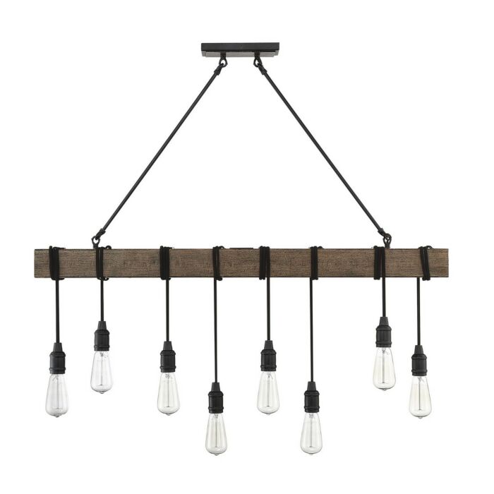 Savoy House Burgess 8 Light Linear Chandelier in Durango