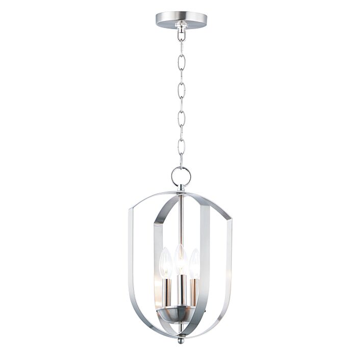 Maxim Provident 3 Light Transitional Chandelier in Satin Nickel