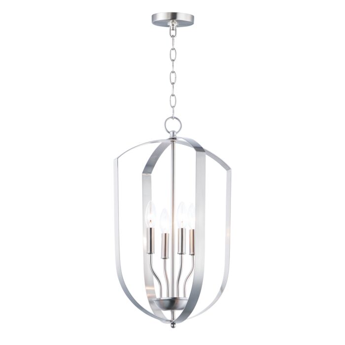 Maxim Provident 4 Light Transitional Chandelier in Satin Nickel