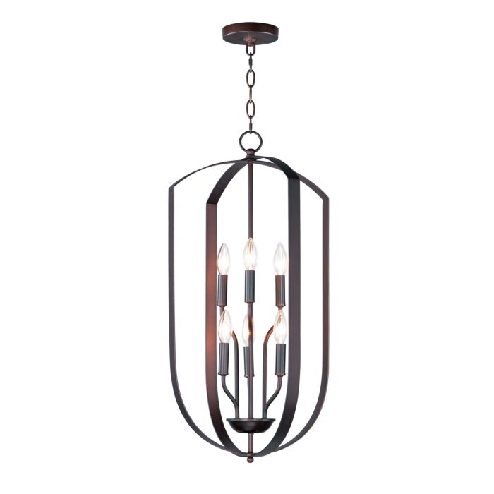Maxim Provident 6 Light Transitional Chandelier in Oil Rubbed Bronze