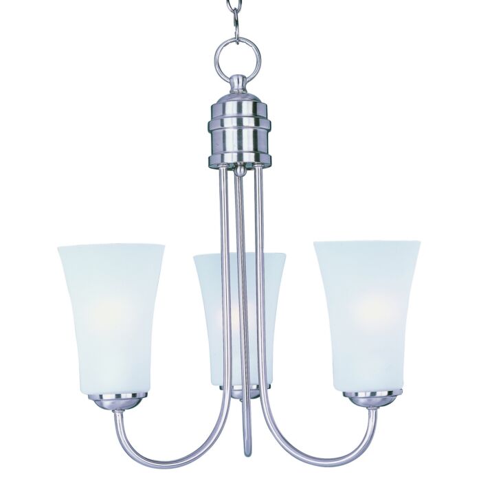 Maxim Lighting Logan 3 Light Chandelier in Satin Nickel