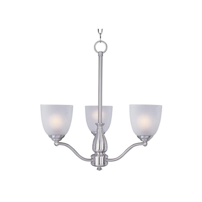Maxim Lighting Stefan 3 Light Chandelier in Satin Nickel