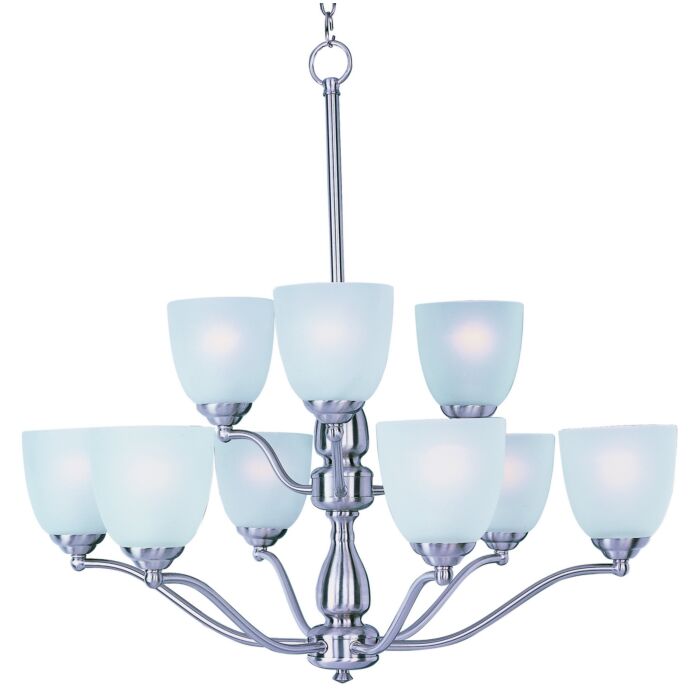 Maxim Lighting Stefan 9 Light Chandelier in Satin Nickel