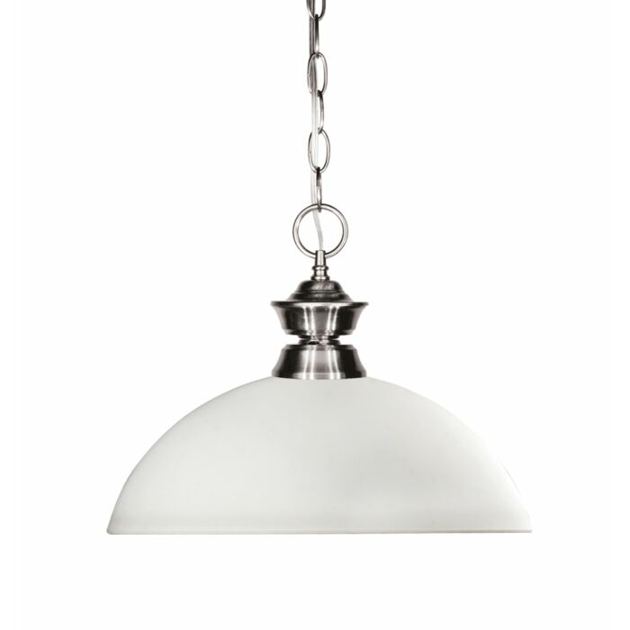 Z Lite Shark 1 Light Pendant Light In Brushed Nickel