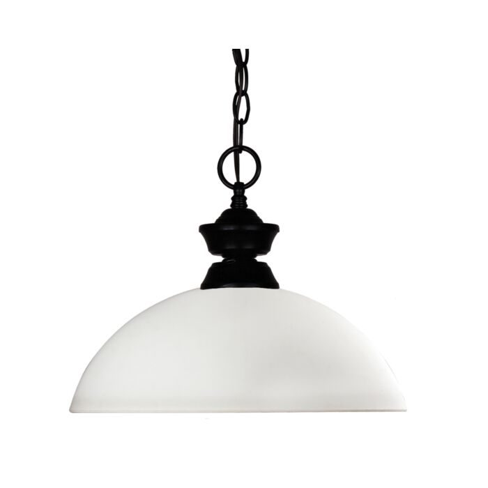 Z Lite Shark with Windsor 1 Light Pendant Light In Matte Black