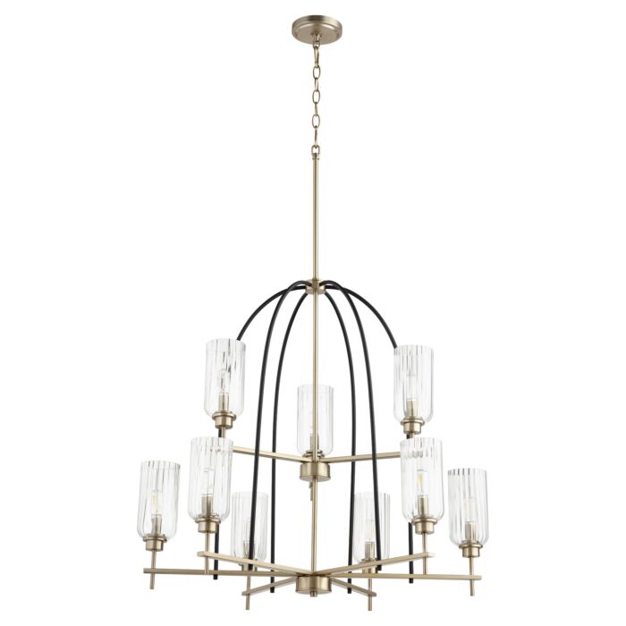 Nine Light Chandelier by Quorum