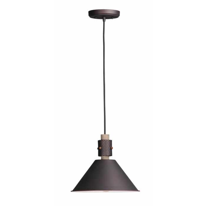 Maxim Tucson Pendant Light in Oil Rubbed Bronze and Weathered Wood
