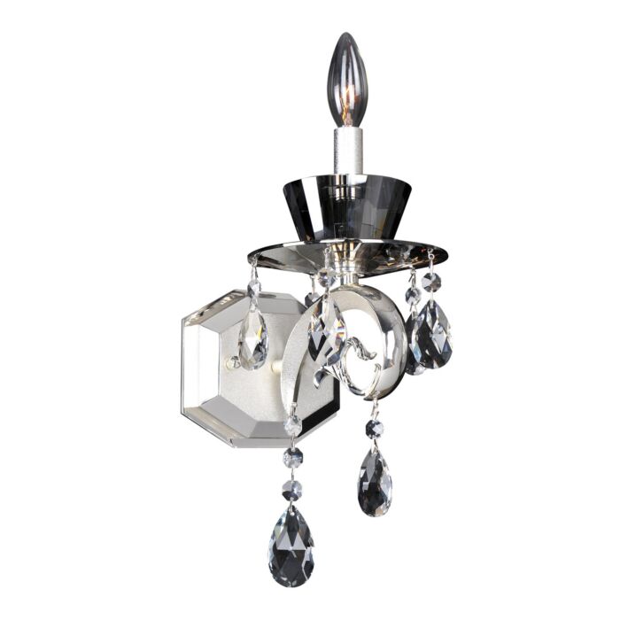 Allegri Locatelli 15 Inch Wall Sconce in Two Tone Silver