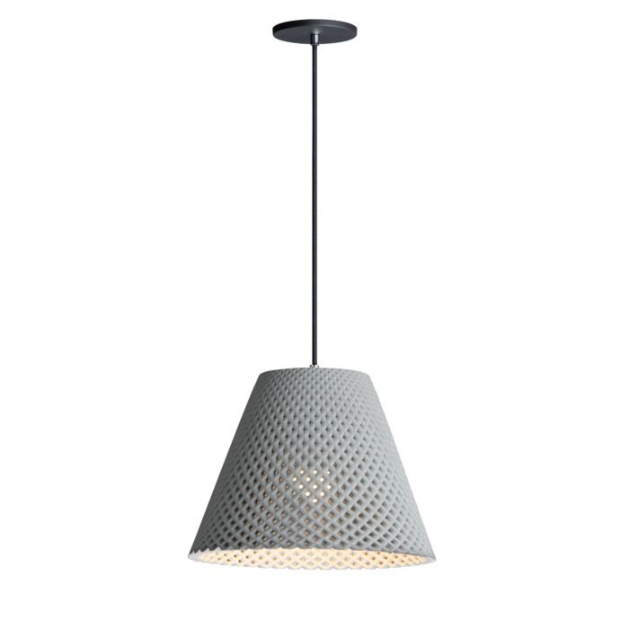Maxim Woven Pendant Light in Gray and Black