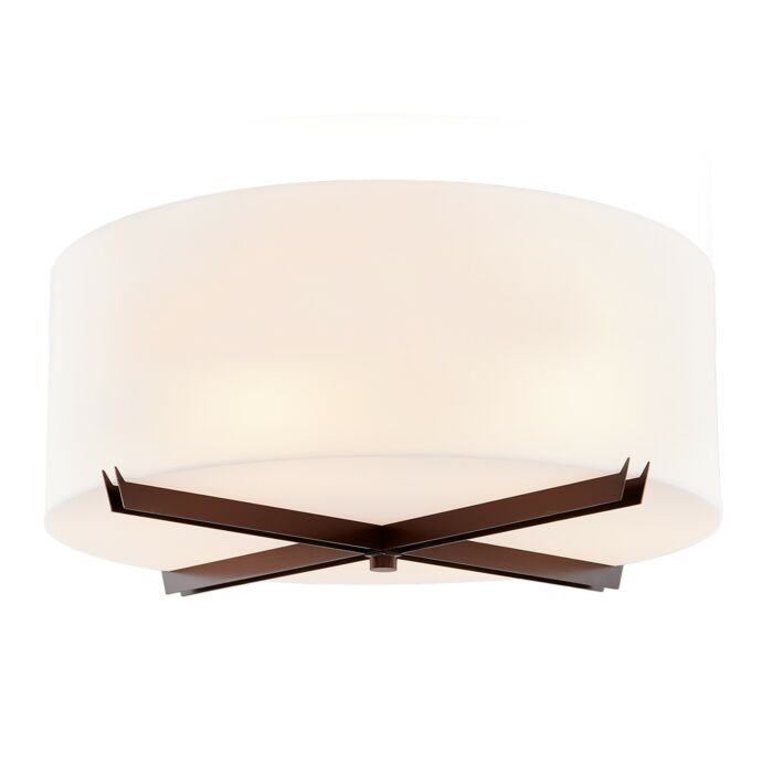 Acryluxe 6-Light Flush-Mount in Bronze / Dark