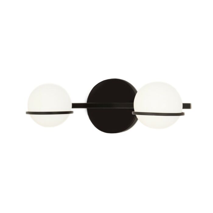Fusion 2-Light Bath Bar in Black