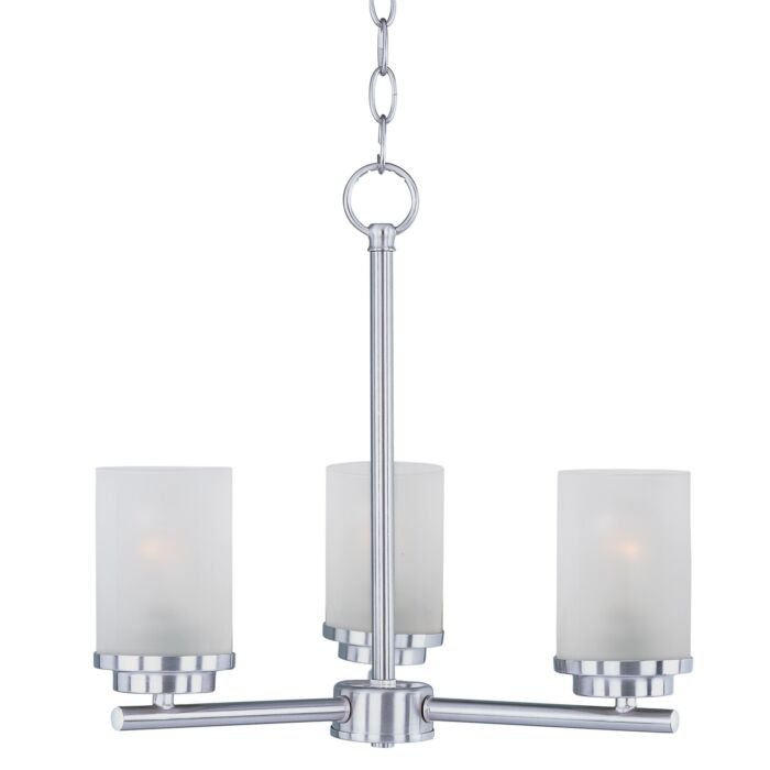 Maxim Lighting Corona 3 Light Chandelier in Satin Nickel