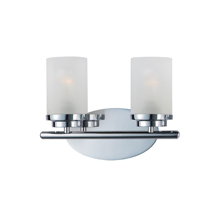 Maxim Lighting Corona 12 Inch 2 Light Bathroom Vanity Light in Polished Chrome