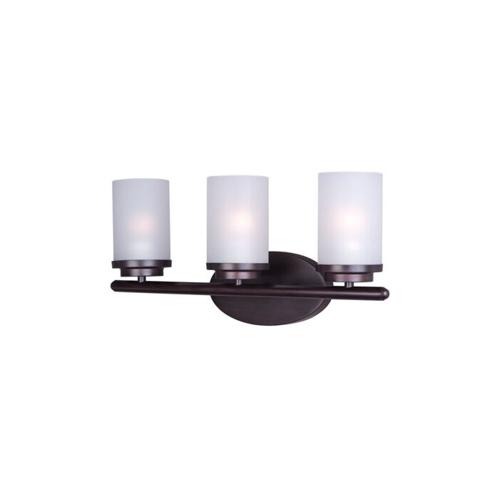 Maxim Lighting Corona 19.25 Inch 3 Light Bathroom Vanity Light in Oil Rubbed Bronze