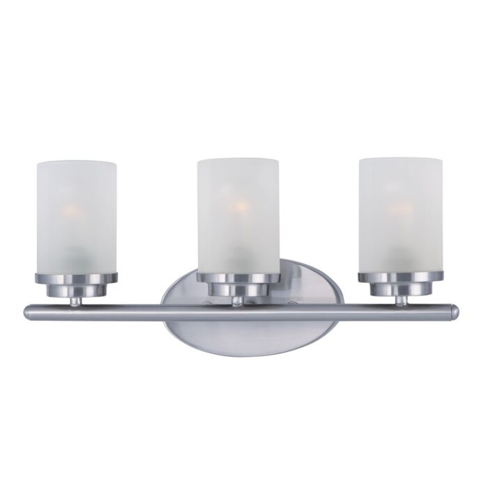 Maxim Lighting Corona 3 Light Bathroom Vanity Light in Satin Nickel
