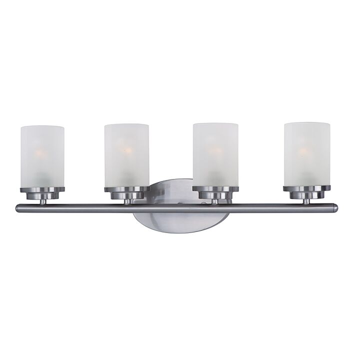 Maxim Lighting Corona 4 Light Bathroom Vanity Light in Satin Nickel