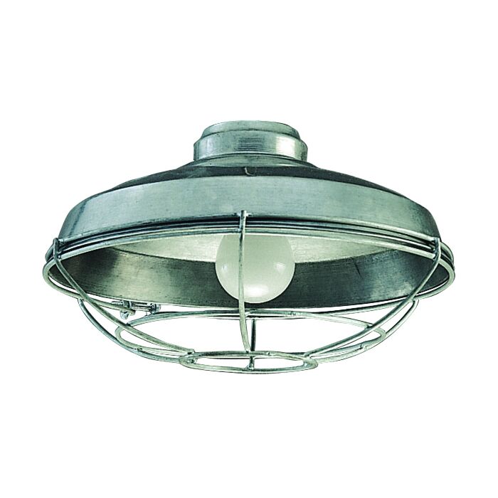 Light Kit- Bowl 1-Light LED Fan Light Kit in Galvanized