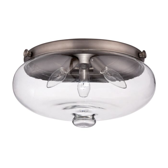 Elegance Bowl Light Kit 3-Light Fan Light Kit in Polished Nickel