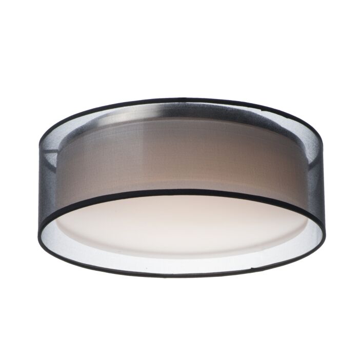 Maxim Prime 3 Light Ceiling Light in Black Organza