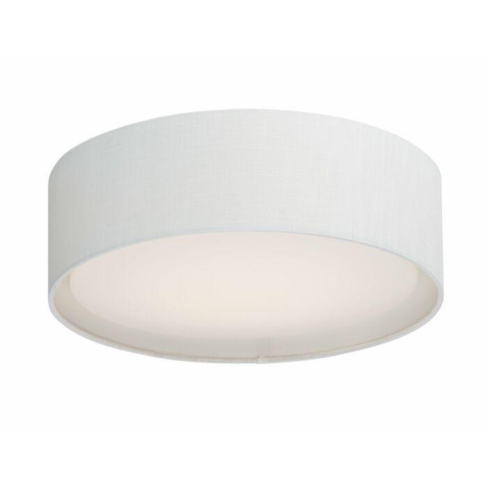Maxim Prime 3 Light Ceiling Light in White Linen