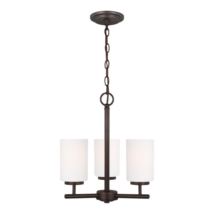 Oslo 3-Light Chandelier in Bronze / Dark