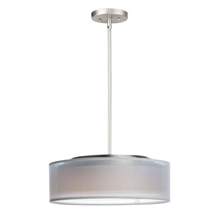 Maxim Prime 3 Light Pendant Light in Satin Nickel