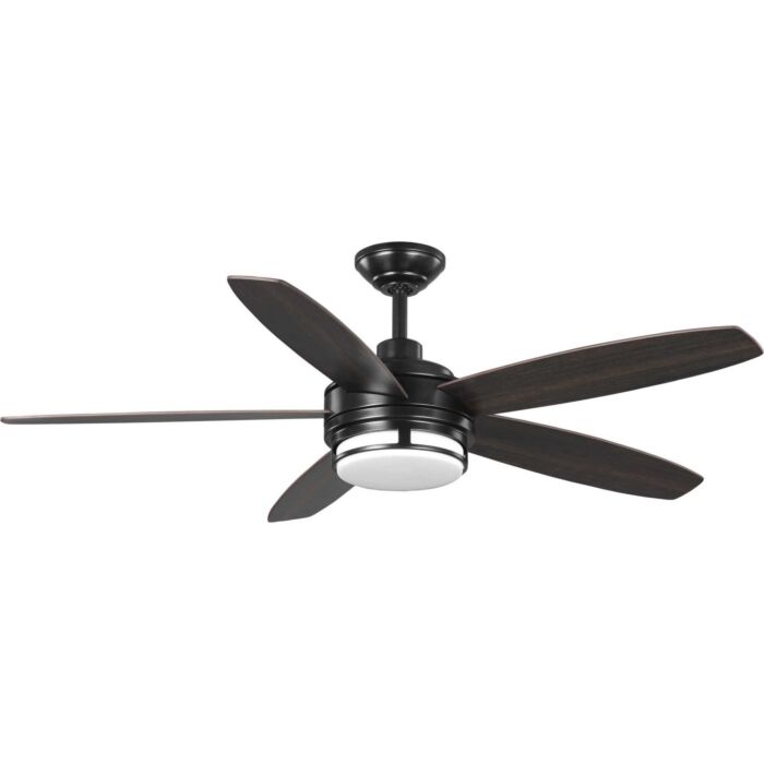 Albin 1-Light 54" Outdoor Ceiling Fan in Black
