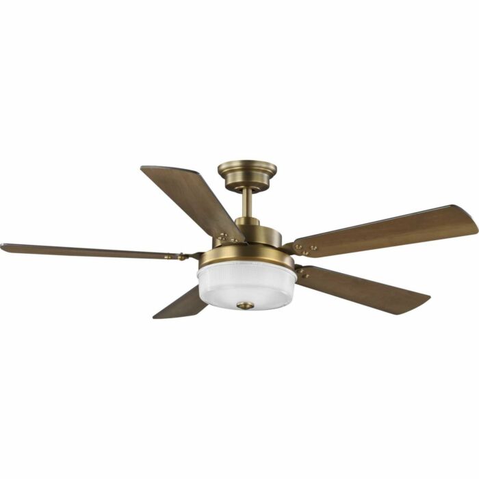 Tempt 1-Light 52" Hanging Ceiling Fan in Vintage Brass