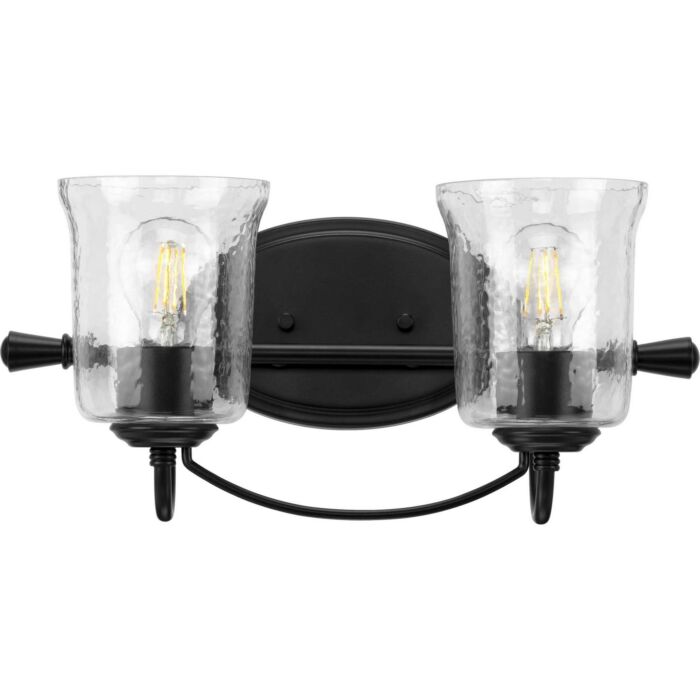 Bowman 2-Light Bathroom Vanity Light in Black