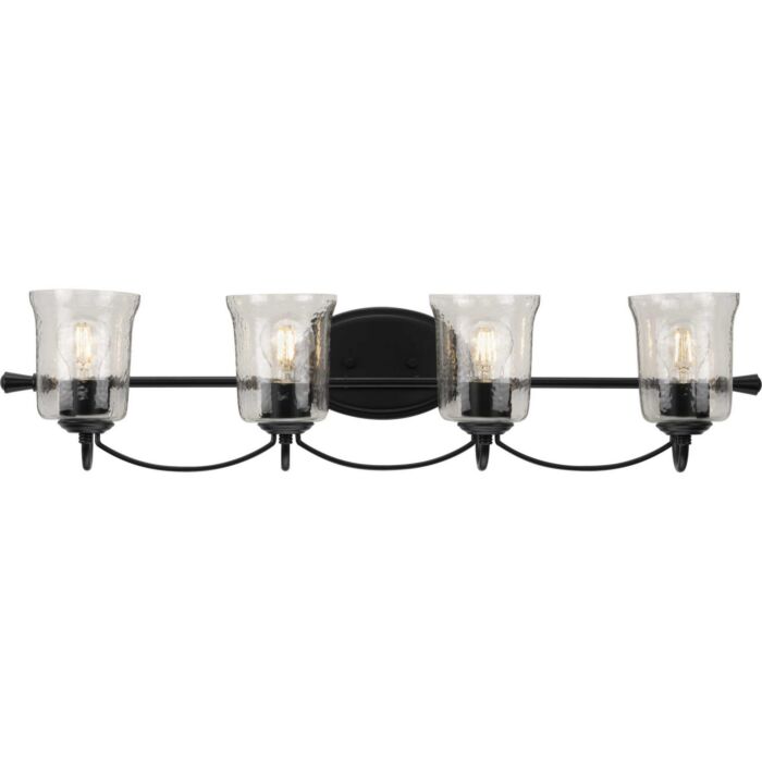 Bowman 4-Light Semi-Flush Mount Convertible in Black